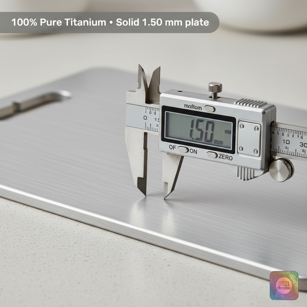 TitanBoard™ - 100% Pure Titanium Cutting Board