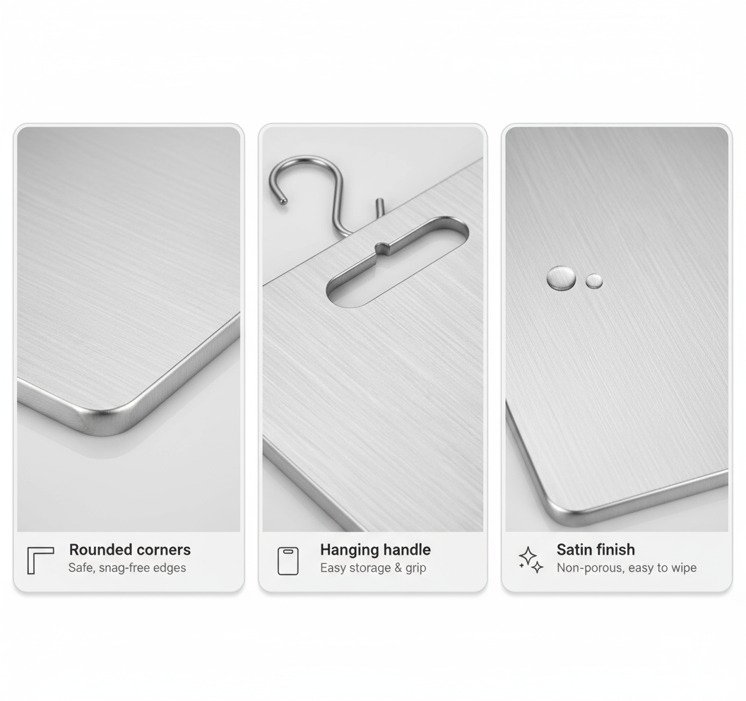 TitanBoard™ - 100% Pure Titanium Cutting Board