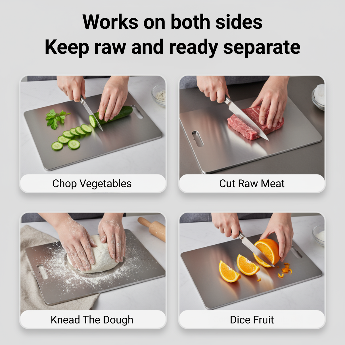 TitanBoard™ - 100% Pure Titanium Cutting Board