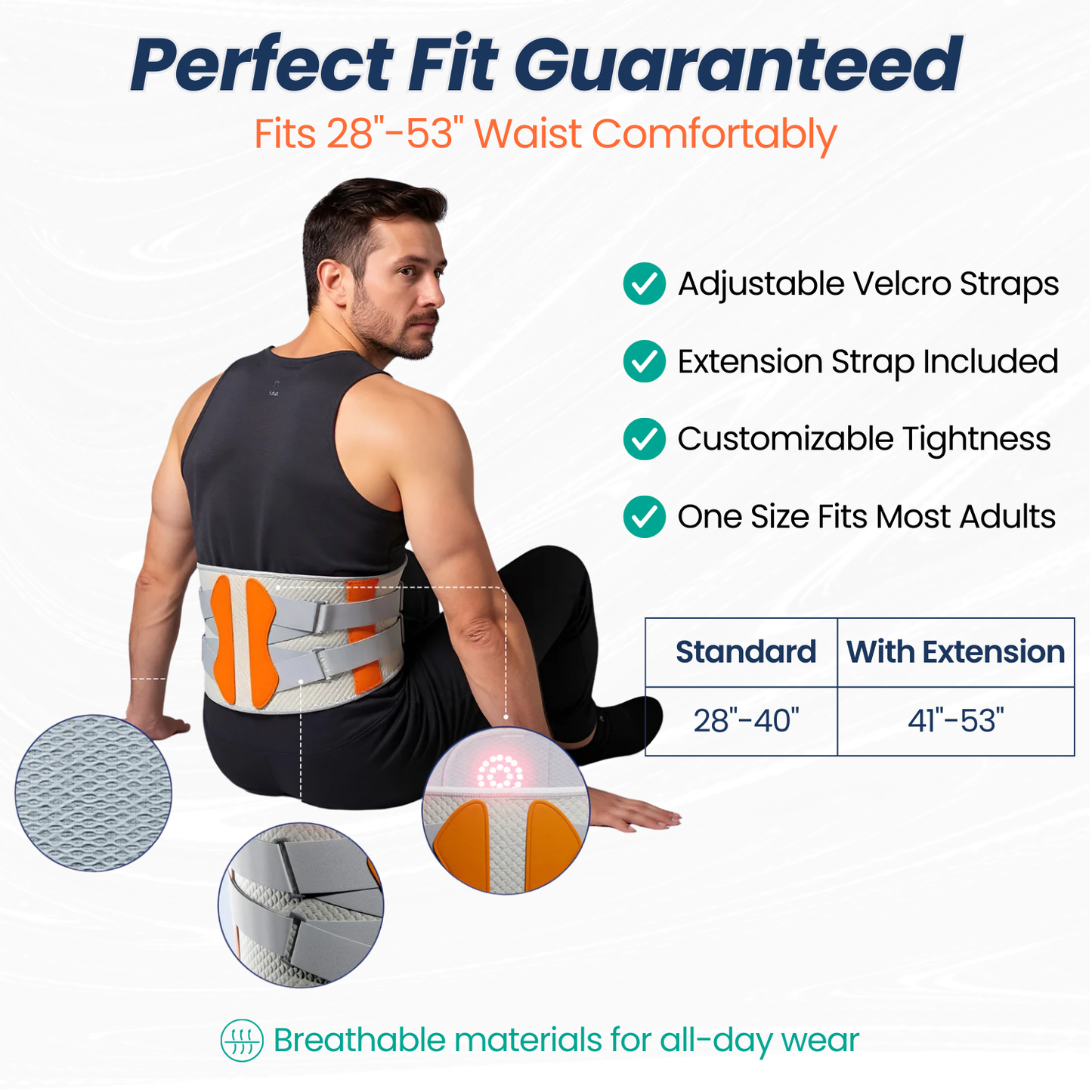 LumbarPro™ by HMZ - Heated Massage Lumbar Support Belt