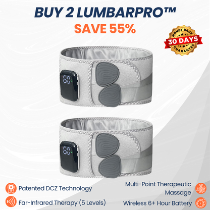 LumbarPro™ by HMZ - Heated Massage Lumbar Support Belt