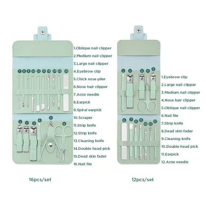 HMZ© Pro Clippers™ Portable Nail Care Kit - Essential Tools for Perfect Nails (12/16pcs)