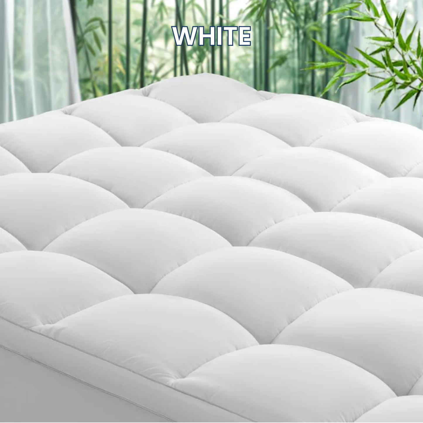 CloudMattress™ Bamboo Cooling Mattress Topper for Back & Hip Relief