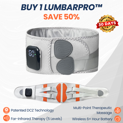 LumbarPro™ by HMZ - Heated Massage Lumbar Support Belt