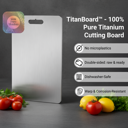 TitanBoard™ - 100% Pure Titanium Cutting Board