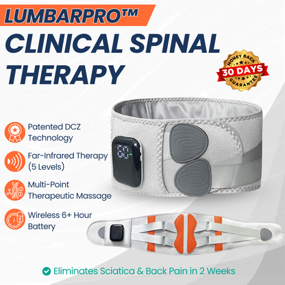 LumbarPro™ by HMZ - Heated Massage Lumbar Support Belt