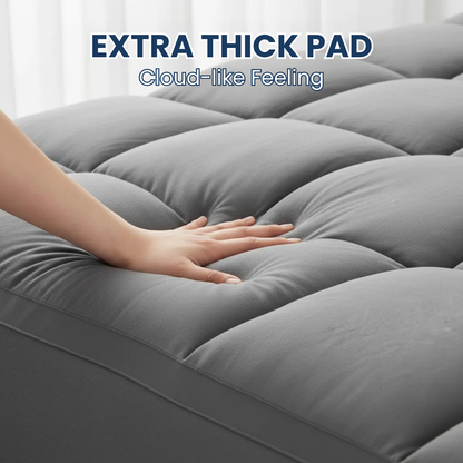CloudMattress™ Bamboo Cooling Mattress Topper for Back & Hip Relief