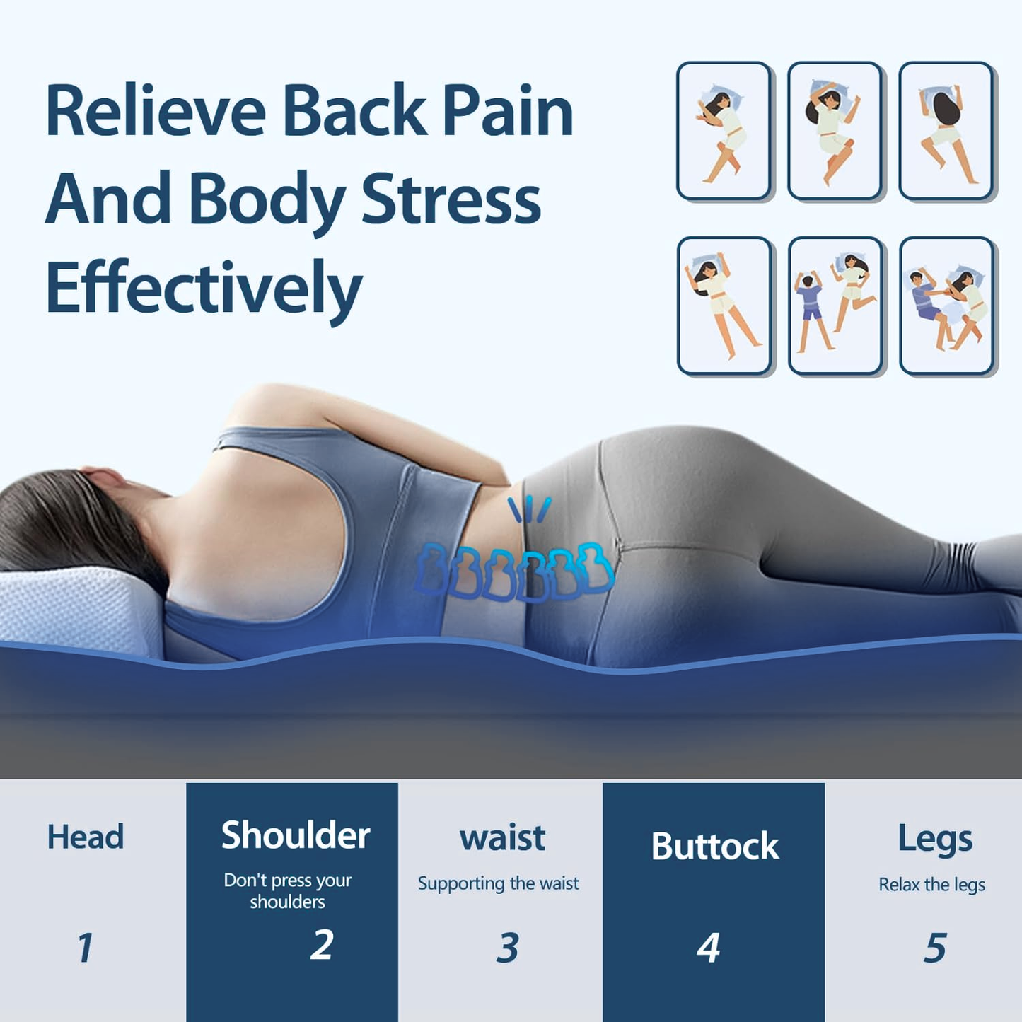 CloudMattress™ Bamboo Cooling Mattress Topper for Back & Hip Relief