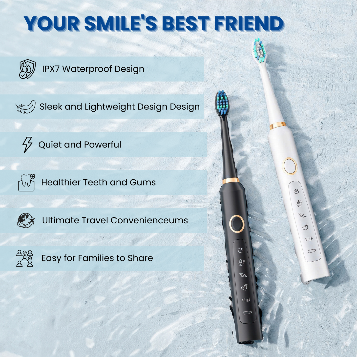 HMZ© Sonic Edge™ -  Adult Sonic Electric Toothbrush