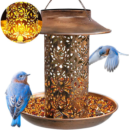 Hoomaze™ Birdy - Decorative Bird Feeder With Solar Light