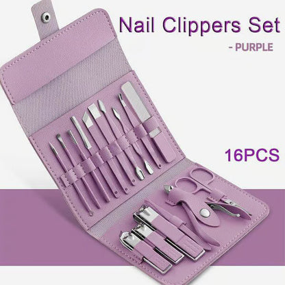 HMZ© Pro Clippers™ Portable Nail Care Kit - Essential Tools for Perfect Nails (12/16pcs)