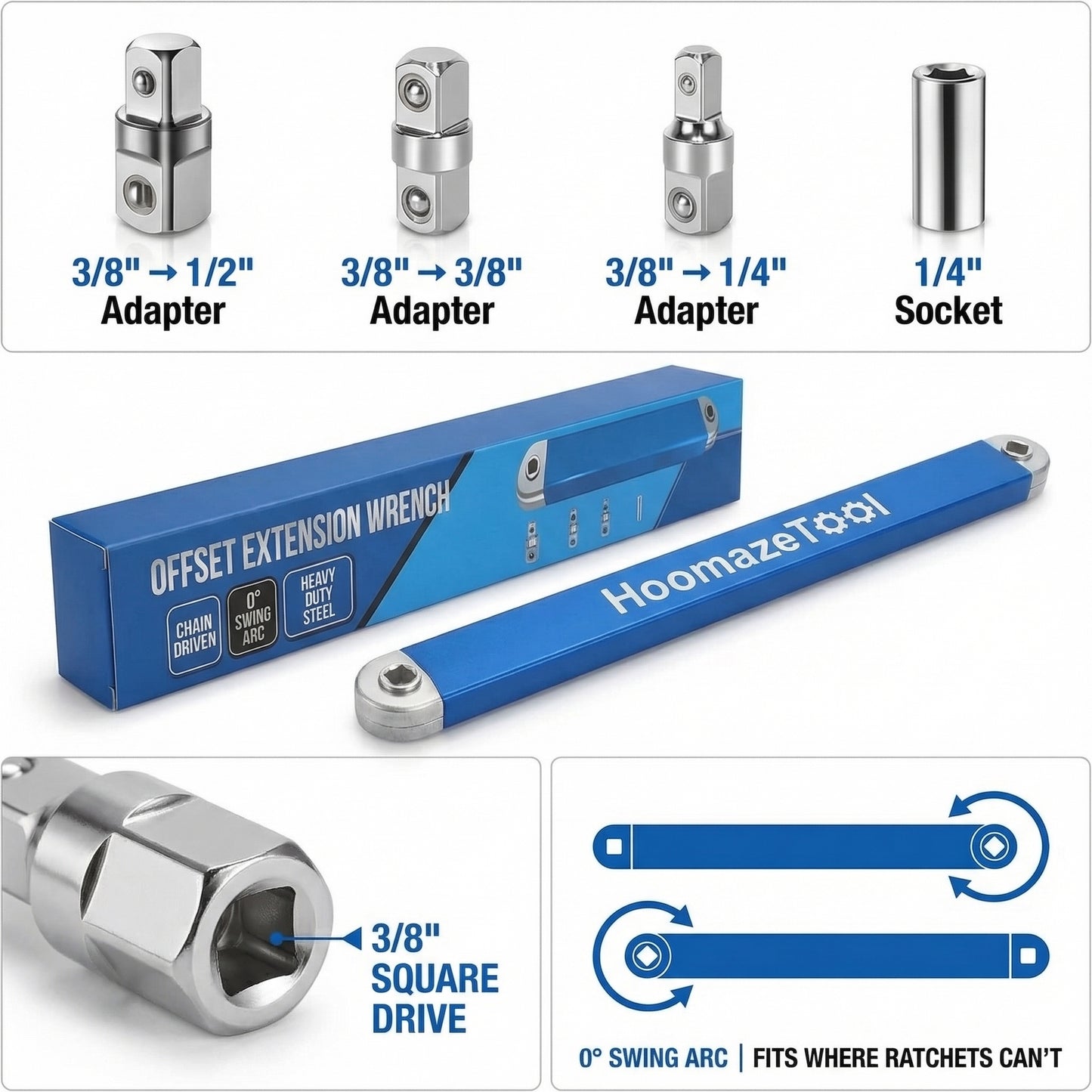 HoomazeTool™ - Offset Extension Wrench