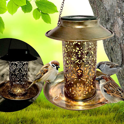 Hoomaze™ Birdy - Decorative Bird Feeder With Solar Light